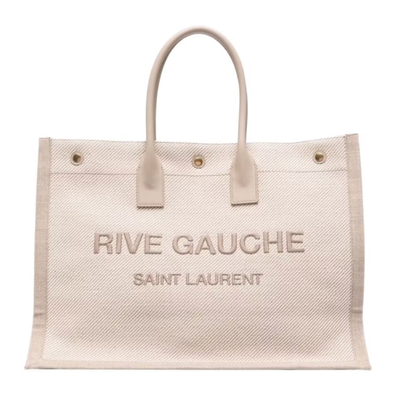 NWT Saint Laurent Rive Gauche Tote Bag (Sea Salt, size small) - Picture 1 of 7
